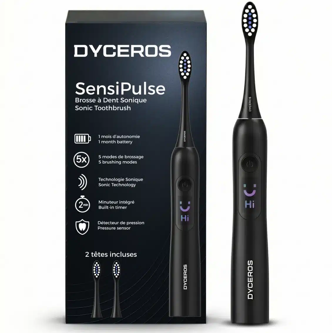 Brosse à dent électrique à vibration sonique SensiPulse