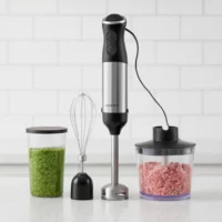 Mixeur plongeant 1000W – Pied en inox amovible, accessoires inclus