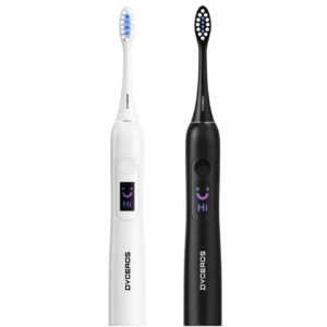 Lot de 2 Brosses à Dent Sonique SensiPulse - Blanc & Noir Mat