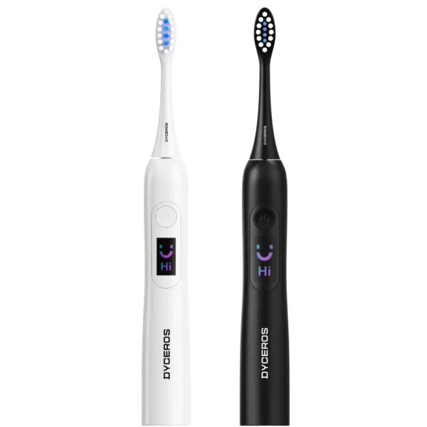 SensiPulse_duo Lot de 2 Brosses à Dent Sonique SensiPulse - Blanc & Noir Mat