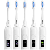 Lot de 2 Brosses à Dent Sonique SensiPulse - Blanc & Noir Mat