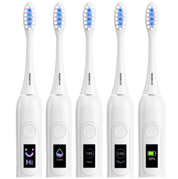SensiPulse_montage_ecran Lot de 2 Brosses à Dent Sonique SensiPulse - Blanc & Noir Mat