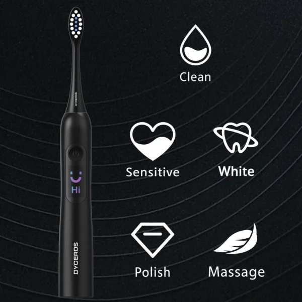 SensiPulse_noire_montage Lot de 2 Brosses à Dent Sonique SensiPulse - Blanc & Noir Mat