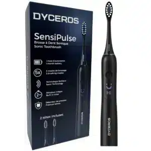 SensiPulse_noire_montage_boite Brosse à dent électrique à vibration sonique SensiPulse